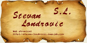 Stevan Londrović vizit kartica